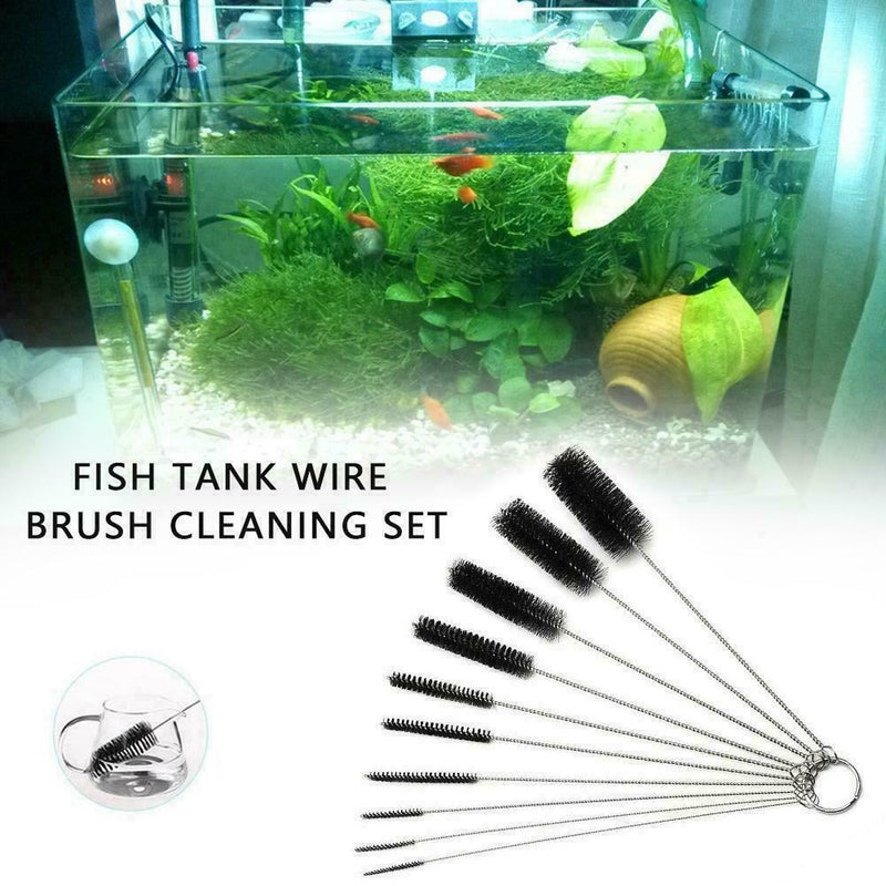 10PCS/SET Household Fish Tank Aquarium Bottle Tube Nylon 3 1 Brush in H2Y4