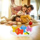 Wooden Math Fishing Game Kids Montessori Count Shape Match Educational Toys A
