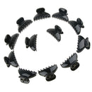 Pack of 12pcs Fashion Black Mini Plastic Bulldog Hair Claw Clamp Bangs Clip