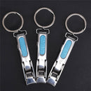 Ultra-thin Foldable Hand Nail Clippers Cutter Trimmer Stainless Steel Keych Kw
