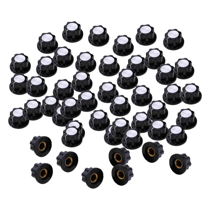 50 Pieces Potentiometer Top Rotary Contol Knobs Caps