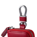 Men Leather Zip Around 6 Hook Key Case Car Key Holder Wallet ï¼ˆ Redï¼‰