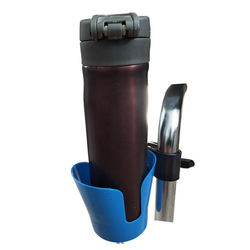 Rotatable Drink Cup Holder Antislip for Wheelchair Walker Bike Rollator Blue