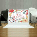 Christmas Background Cloth Snows Santa Claus Fabric Decor Photographic Backdrops