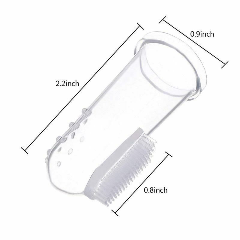 10 Pieces Soft Silicone Pet Finger Toothbrush, Tooth Cleaner Dog Cat Teeth  A7X5