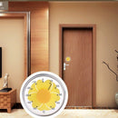 3 Inch Yellow Flower Round Thermometer Transparent Window Hanging Temperature