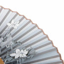 Silk hand fan Lotus folding fan bamboo-gray