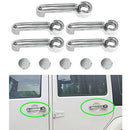 5X5 Plated 4 Door Pull Handle Cover and Tailgate Handle Cover for 2007-2017