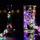 LED Solar Fairy String Lights Wine Bottle Copper Cork Party Wire Lamp Favor S1A6