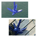 4-tine Rowing Boats Folding Anchor Small Boat Anchor Marine Rope Kit for Ka Y9V5