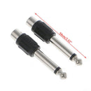 10 Pcs RCA Female Jack To 6.35mm 1/4" Male Mono Plug Audio Adapter Connector FU