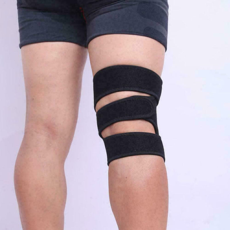 1pc Knee Support Elastic Brace Knee Pad Adjustable non-slip Sport Black Out E3A3