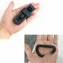 6 Pieces Bache Clip Plastic Tent Snaps with Plastic Carabiners for Camping  S9H6