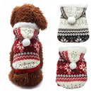 Small Puppy Dog Snow Jumpsuit Snowlake Jacket Hooded Hoodie Warm Clothes M