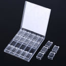20 Grids Clear Nail Art Display Tray Glitter Rhinestone Decor Storage Box CasJ&j