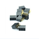 Hot 10X 2x4 Pin 8P 2.54mm Double Row Female Straight Header Pitch Pin Strip SE