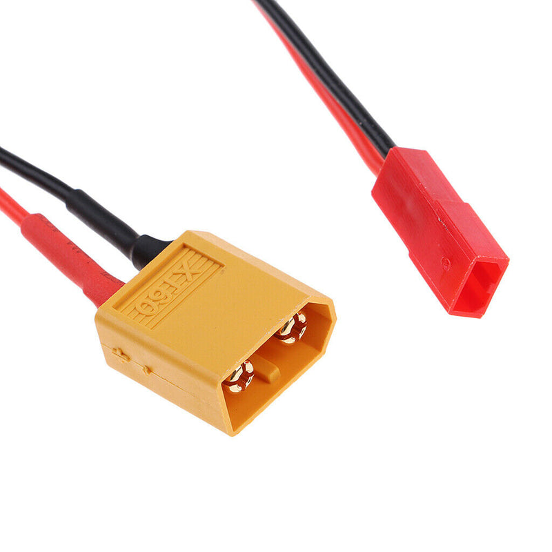 Pair of RC Lipo Battery Charge Cable 13cm XT60/XT-60 Male/Female to JST Plug