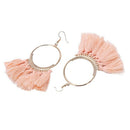 1 Pair Of Ladies Round Earrings Long Drop Earrings With Tassels Earrings Pi R3N1