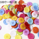 100 Pcs 4 Holes Round Plastic Sewing Buttons Mixed Color Scrapbooking 20mm Lots