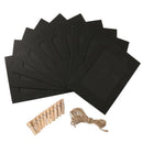 10x Black Hanging Paper Photo Frame Album Picture Display Clips Rope Decor