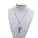 Punk Gothic Women Girls Round Metal Lock Pendant Chain Necklace Jewelry Gi BX