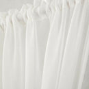 4 Pieces White 25x72 inch Home French Door Curtains Blackout Patio/Sliding