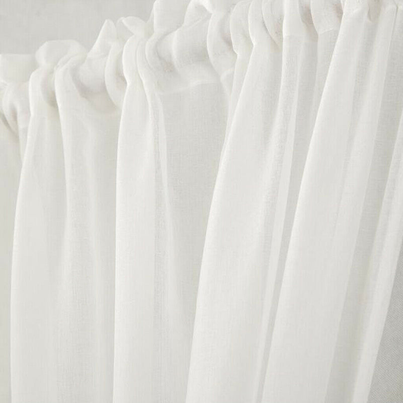 4 Pieces White 25x72 inch Home French Door Curtains Blackout Patio/Sliding
