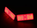 1 Pair Red LED rectangle Reflector tail brake light motorcycle third stop lamp