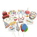 18pcs birthday balloons photo booth props kids party decorations supplies_VV Ew