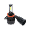 1 Pair H11 Car LED Headlight Kit 6500K 8000LM Hi-Low Beam Headlamp Bulbs