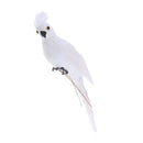 2x Red & White Parrot Statue Ornament Tree Standing Animals Sculpture Decor