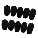 Pack of 10 Microphone Mic Sponge Cover Wind Muffs Dustproof Anti-noise - Black