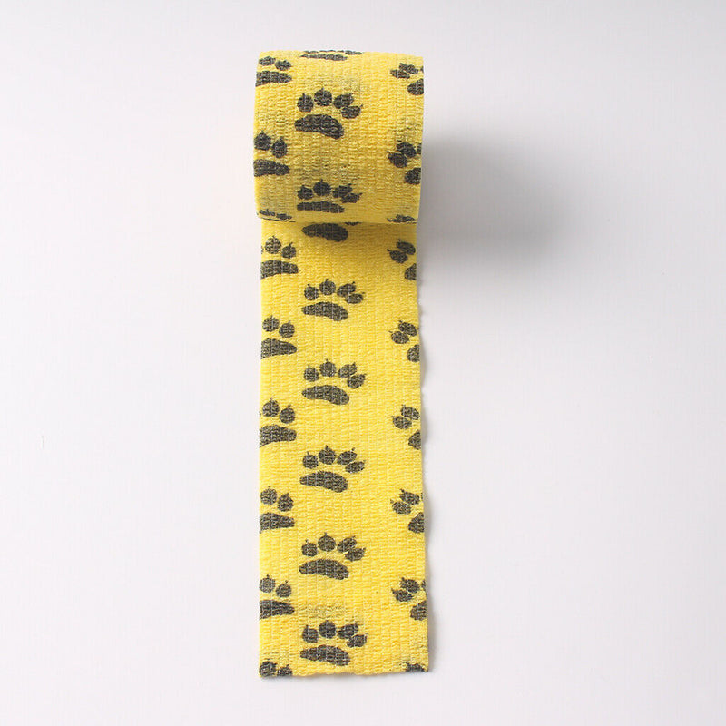 Breathable Pet Horse Cat Cohesive Bandage Comfort Self Adherent Claws Print