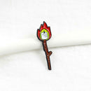 Creative Candle Flame Brooches Backpack Lapel Jacket Clothes Pins Badges A