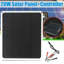 20W 12V Outdoor Car Boat Yacht Solar Panel Trickle Battery Charger Power Durable
