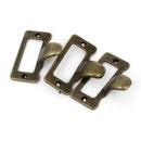 Home Cabinet Drawer Door Tag Style Pulls Handle Bronze Tone 5 Pcs V8R5