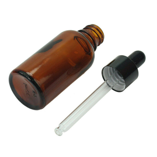 30ml Empty Glass Essence Oil Perfume Bottle Cosmetic Container + Dropp EBS