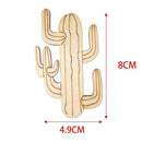 5PCS/Set Craft Prop Shape Decoration Cactus Scene Innovative Home Wooden 7W69