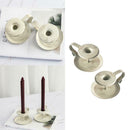 White Retro Wrought Iron Candlestick Holder for Fireplace Home Table Decoration