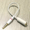 15.5cm OMTP to CTIA Male to Female 3.5mm Earphone Cable Adapter White