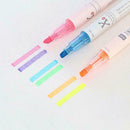 3 Pcs Rainbow Double Write Cute Permanent Highlighter Supply School Markers G6N8