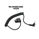 Coiled 1M/3.28Ft D-Tap 2Pin Male To Dc 5.5 X 2.1Mm Adapter Cable Extension