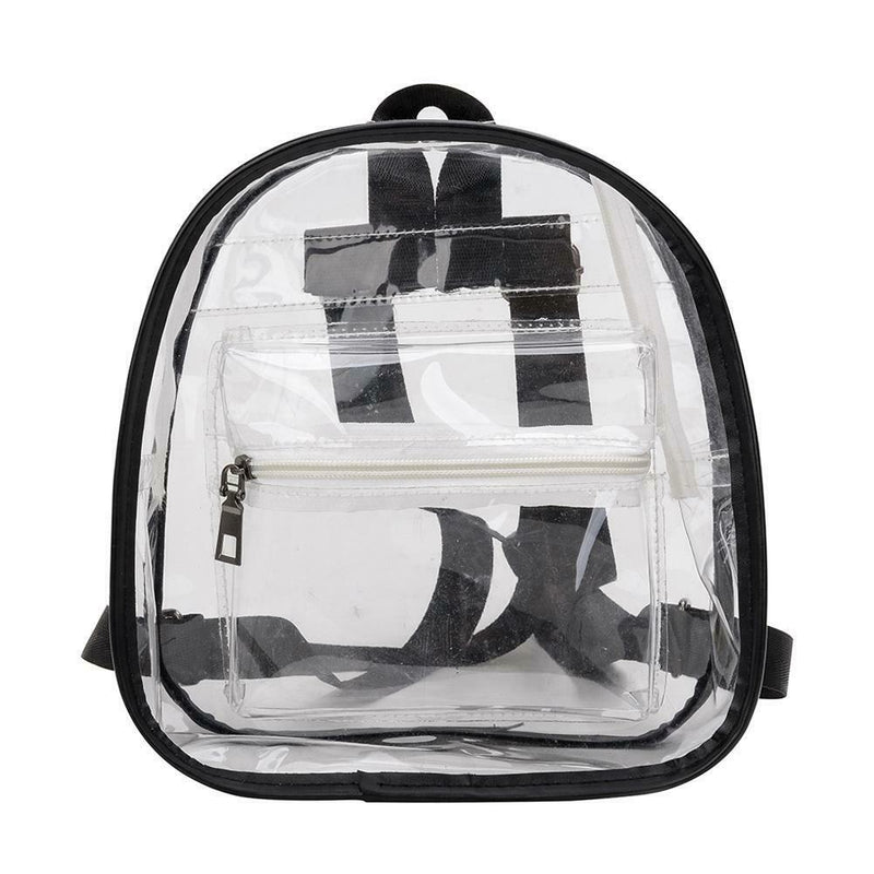 Women Satchel Backpacks School Bags Girls Clear Shoulder Bags (Transparent)