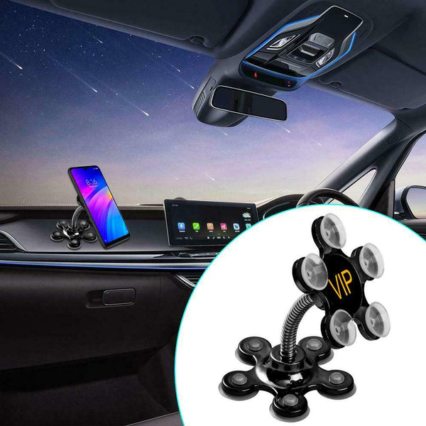 Flower Car Phone Stand 360 Rotatable Magic Suction Cup Holder Random Color #gib