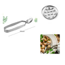 Stainless Steel Snail Escargot Tongs and Escargot Plate