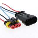 Car Male&Female HID Wire Plug Anti-water 14AWG Cable Wire Harness 3pin
