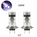 2Pcs H7 100W 1000LM LED Headlight Bulbs High/Low Beam Super Bright Fog Light New