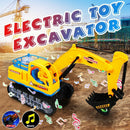 Kids Children Funny LED Electric Excavator Digging Engineering Car Vehicles