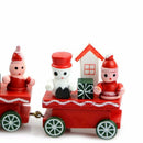 Funny Wood Christmas Gift Xmas Mini Train Decoration Decor Gift M8J9