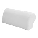 1 Pair White Stretchy Sofa Armrest Covers Armchair Slipcovers Protector